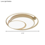 Nordic Acrylic Led Ceiling Mounted Light For Bedroom - White/Black Flush Mount Warm/White Glow