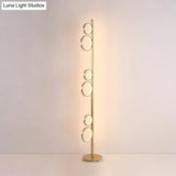 Nordic Acrylic Led Floor Lamp - Sphere Shape Stand Up Light Black/White/Gold Warm/White Lighting