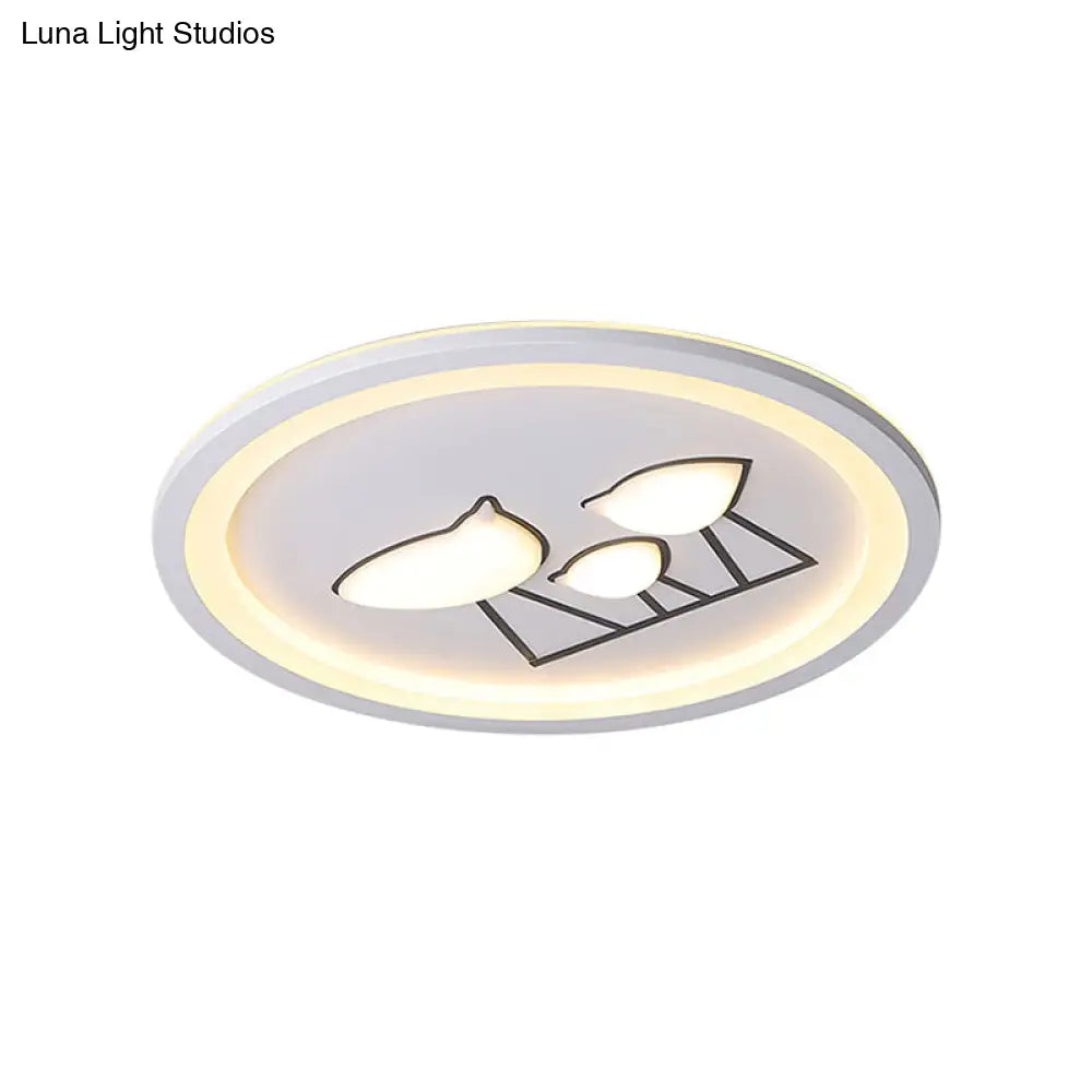 Nordic Acrylic Led Flush Mount Ceiling Light For Living Room