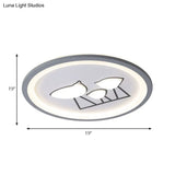 Nordic Acrylic Led Flush Mount Ceiling Light For Living Room