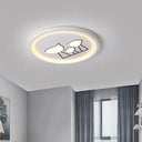 Nordic Acrylic Led Flush Mount Ceiling Light For Living Room White / Warm Round