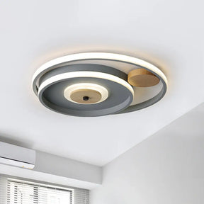 Nordic Acrylic Led Flush Mounted Lamp - Multi - Circle Grey Bedroom Ceiling Fixture 16.5/20.5