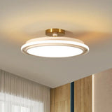 Nordic Acrylic Round Semi Flush Led Ceiling Light For Bedrooms White / 15