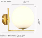 Nordic All-Copper Wall Lamp Bedroom Bedside Simple Modern Creative Aisle Corridor Living Room