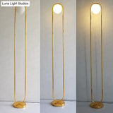 Nordic Art Deco Golden Body Table Lamp Metal Base Plate Modern Minimalist Frosted Glass Led Desk