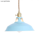 Nordic Barn-Style Pendant Light With Colorful Iron Shade – Perfect For Kitchen And Bar