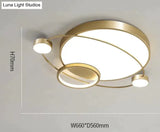 Nordic Bedroom Room Lamp Planet Ceiling 66*56Cm Stepless Dimming