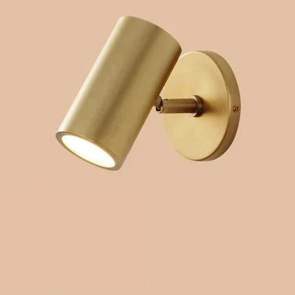 Nordic Bedside Creative Copper Wall Lamp Simple Style Reading Living Room Decoration Lamps