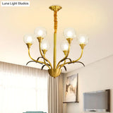 Nordic Brass Ball Chandelier: Clear Glass 3/6 Heads Perfect For Living Room