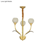 Nordic Brass Ball Chandelier: Clear Glass 3/6 Heads Perfect For Living Room