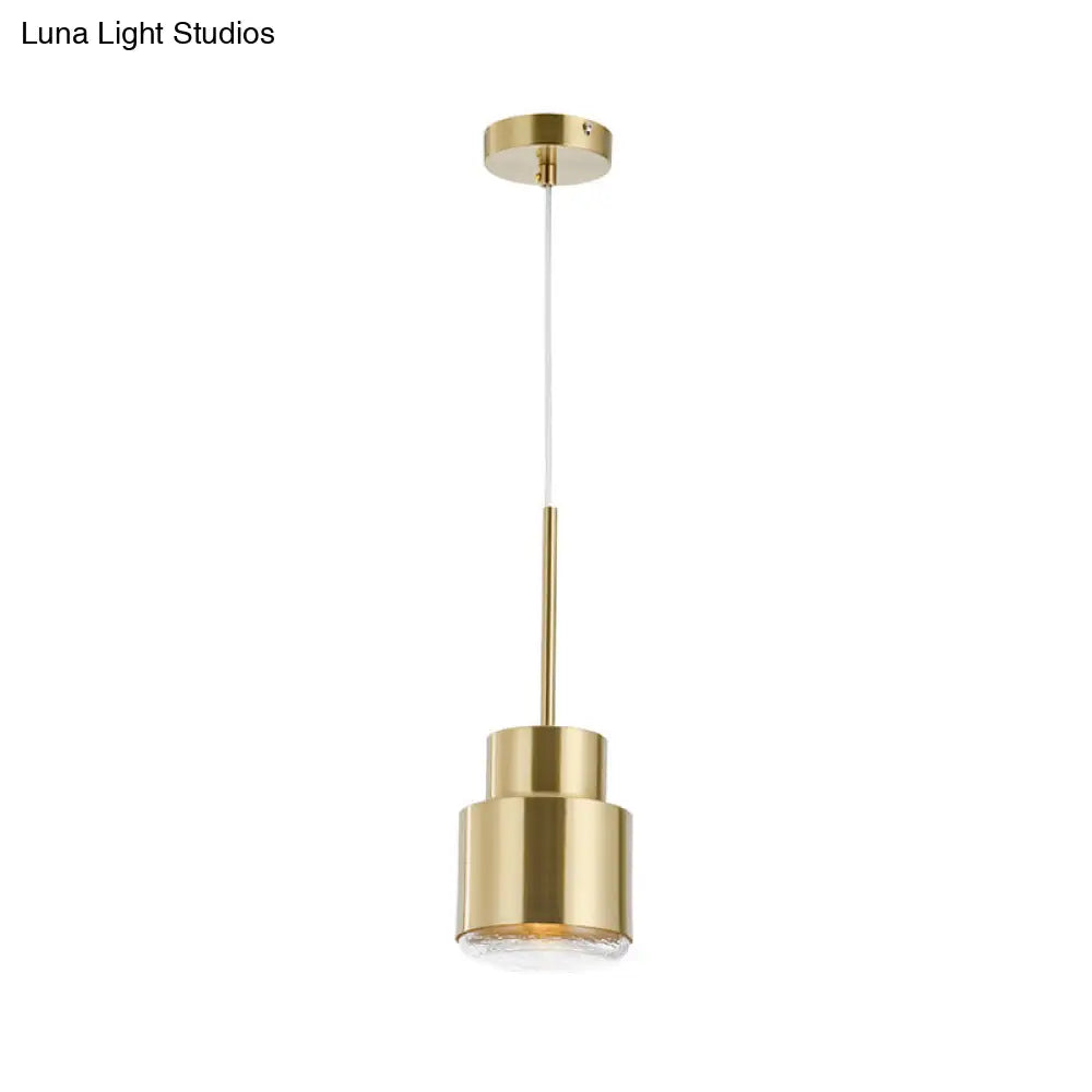 Nordic Brass Grenade Hanging Lamp - Stylish Metal Shade Suspension Light