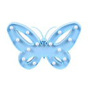 Nordic Butterfly Led Wall Night Lamp - Plastic Nightstand Lighting For Girls Bedroom Blue