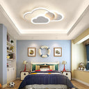 Nordic Cartoon Led Flush Mount Ceiling Lamp For Kids Bedroom White / Cloud