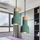 Nordic Ceiling Pendant Torch Shape Cement Light - Stylish One Hanging Fixture For Bedroom And Hotel
