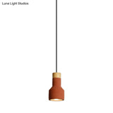 Nordic Ceiling Pendant Torch Shape Cement Light - Stylish One Hanging Fixture For Bedroom And Hotel