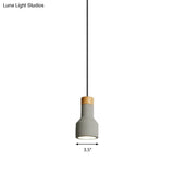 Nordic Ceiling Pendant Torch Shape Cement Light - Stylish One Hanging Fixture For Bedroom And Hotel
