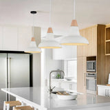 Nordic Cement 1-Head Pendant Light With Carved Interior – Barn Kitchen Bar Grey/White/Beige