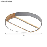 Nordic Circle Led Flush Mount Light - Acrylic Diffuser 12’/16’/19.5’ Width Ceiling Lamp In