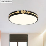 Nordic Circular Flush Lamp: Acrylic Led Bedroom Lighting In Elegant White/Black/Grey With Gold