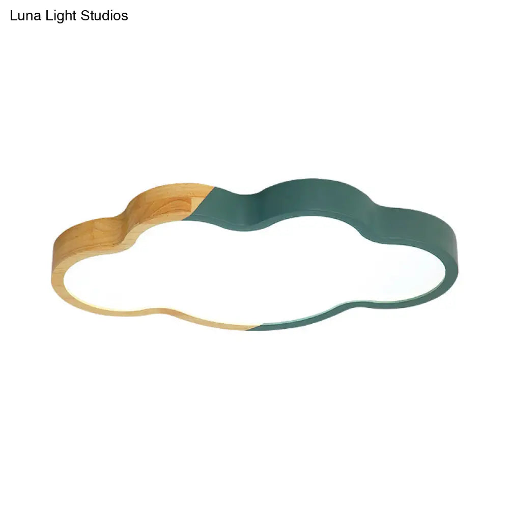 Nordic Cloud Shape Led Ceiling Light For Kid’s Bedroom - Acrylic Flush Mount Energy Saving