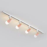 Nordic Conical Semi Flush Track Light For Living Room Ceiling 4 / Pink