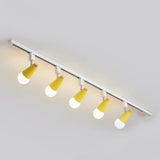 Nordic Conical Semi Flush Track Light For Living Room Ceiling 5 / Yellow