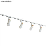 Nordic Conical Semi Flush Track Light For Living Room Ceiling