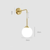 Nordic Copper Bedroom Wall Lamp Creative Modern Minimalist Stair Corridor Porch Living Room Dining
