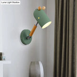 Nordic Deer Swing Arm Bedroom Wall Lamp With Metal Fixture And Bulb