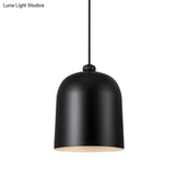 Nordic Dome Pendant Lamp - Black/White/Grey Moveable & Metal Perfect For Dining Room Lighting