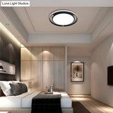 Nordic Dual Circle Led Ceiling Flush Light With Wood Arm - White/Green/Grey Thin Flushmount