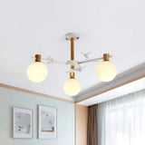 Nordic Fashion Sphere Pendant Light In White For Dining Room 3 /