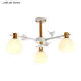 Nordic Fashion Sphere Pendant Light In White For Dining Room