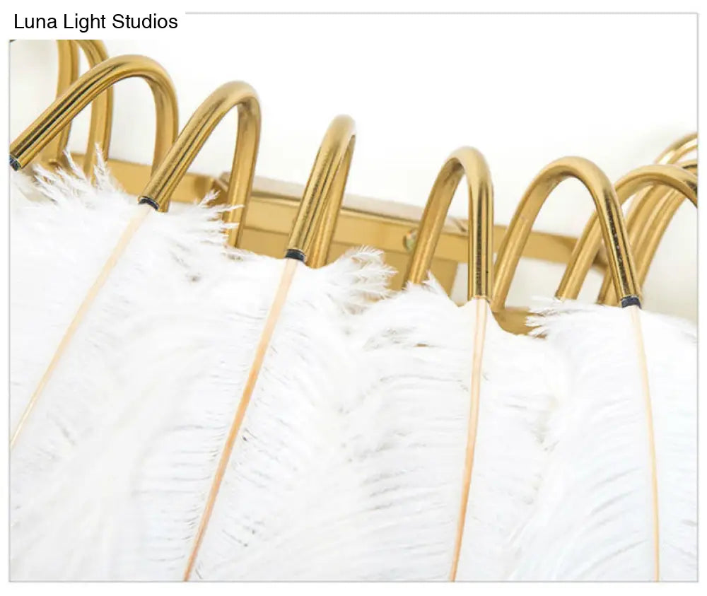 Nordic Feather Wall Sconce For Bedroom Ambient Lighting
