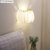 Nordic Feather Wall Sconce For Bedroom Ambient Lighting