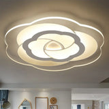 Nordic Flower Flush Acrylic Led Ceiling Light For Living Room Clear / 16.5’ Warm