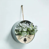 Nordic Flower/Plant String Light With Wood Circle/House Shelf - Perfect For Cafe And Tea Shop