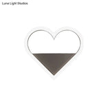 Nordic Flush Mount Wall Sconce With Led Light Coffee Heart Shape/Black Wifi Acrylic Shade And Elk