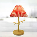Nordic Folded Night Table Lamp: Modern Desk Light With Ornament Rack In White/Red/Yellow Red