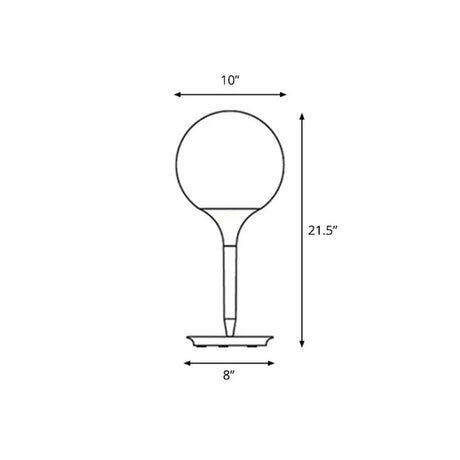 Nordic Frosted Glass Balloon Night Lamp - Single Study Table Light In White / 10