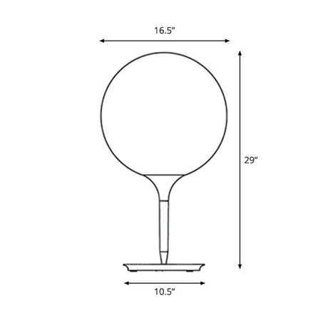 Nordic Frosted Glass Balloon Night Lamp - Single Study Table Light In White / 16.5