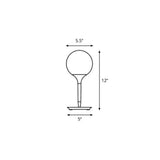 Nordic Frosted Glass Balloon Night Lamp - Single Study Table Light In White / 5.5