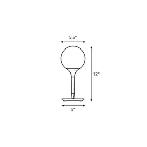Nordic Frosted Glass Balloon Night Lamp - Single Study Table Light In White / 5.5