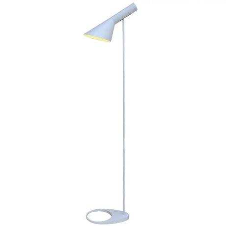Nordic Funnel Shaped Floor Lamp: Contemporary Metal Standing Light For Living Room White