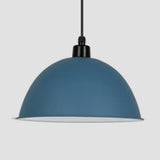 Nordic Gallery Café Aluminum Pendant Lamp: Stylish Bowl Hanging Light Dark Blue / 14’