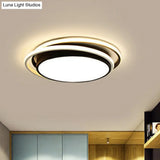 Nordic Geometric Led Flush Mount Ceiling Light With Acrylic Shade For Bedroom