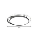 Nordic Geometric Led Flush Mount Ceiling Light With Acrylic Shade For Bedroom White / Round