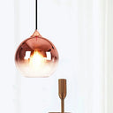 Nordic Glass Globe Pendant Lighting – 1 Light 8’/10’/12’ Width Available In Sliver Gold And