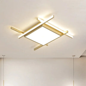 Nordic Gold Led Flush Mount Ceiling Light With Warm/White Glow - 18’/23’ Wide / 18’ White