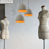 Nordic Grey Dome/Cone/Barn Shaped Hanging Light For Kitchen Bar Ceiling - 1 Head Pendant